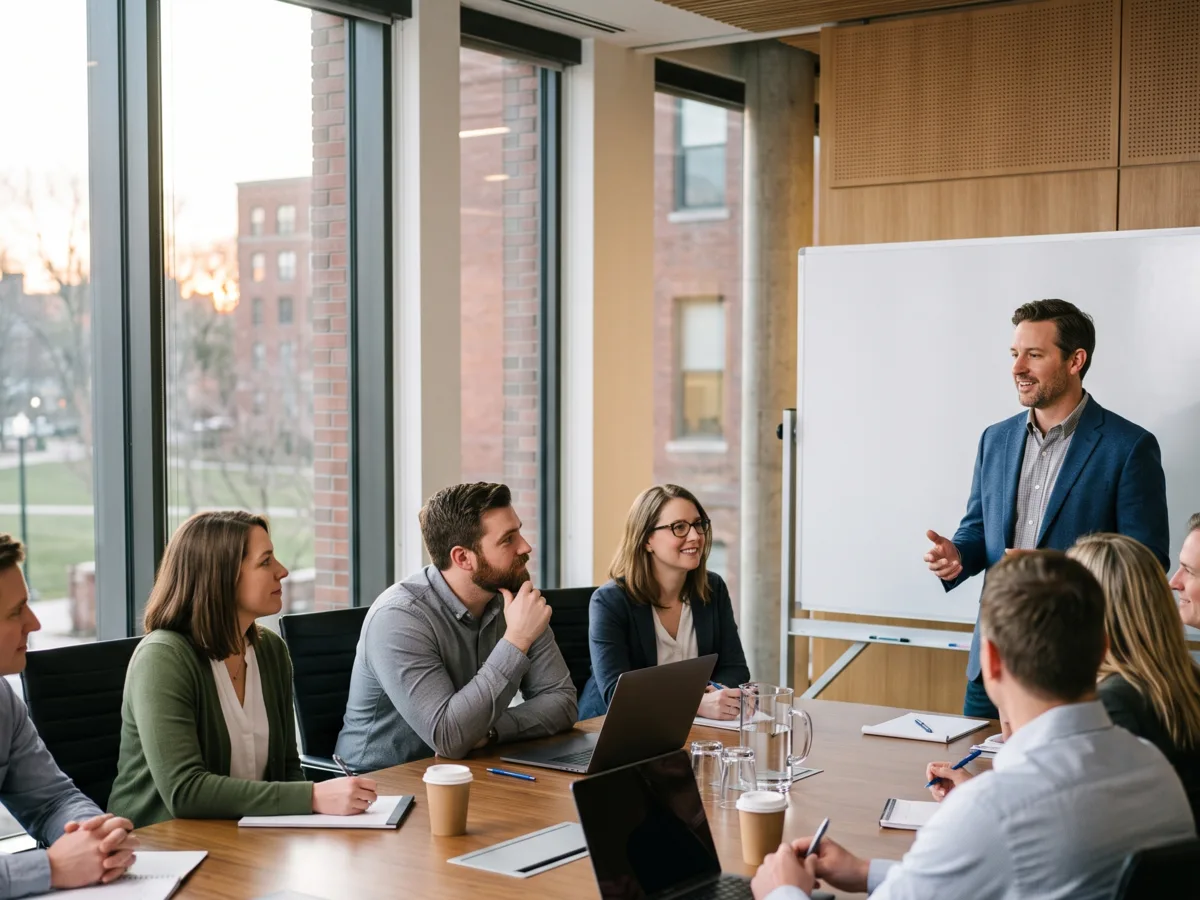 A workplace conduct training session